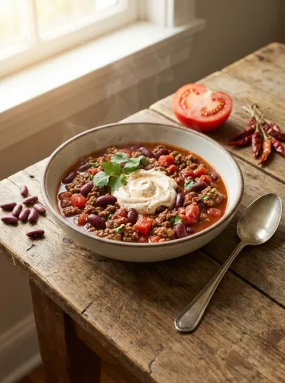 Beef and Bean Chili Bowl